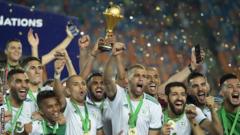 Algeria lift the Africa Cup of Nations trophy in 2019