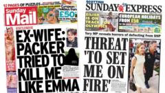 Scotland's papers: 'Packer tried to kill me' and MP 'fire threat'