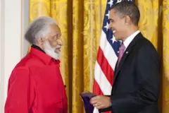 Getty Images US President Barack Obama (R) awards the 2010 National Medal of Arts to Grammy-winning American jazz tenor Sonny Rollins during a ceremony at the White House in Washington, DC, March 2, 2011