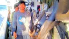 中國漁輪上的印尼漁工