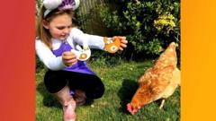 Evie and chicken