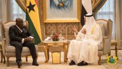 Meeting for President Nana Akufo Addo and UAE representatives