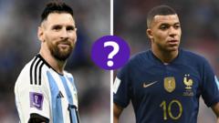 Messi (left) and Mbappé (right)