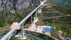 This new highway connecting Montenegro's Adriatic coast to Serbia - which is being constructed by China Road and Bridge Corporation (CRBC)
