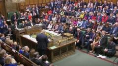Boris Johnson addressing MPs