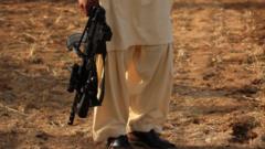 Taliban militant with a rifle