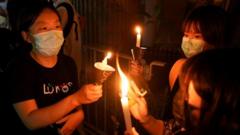 4 июня со свечами в руках активисты в Гонконге почтили память жертв жестокого подавления протестов 1989 года в Пекине на площади Тяньаньмэнь, когда погибли сотни активистов, которые требовали демократических реформ.