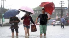 China Floods: At Least 75 Dead Or Missing - BBC News