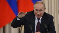 Russian President Vladimir Putin at a press conference in Sochi on 31 October