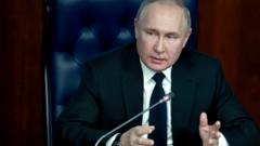 President Putin said Russia would not militarise the country's economy