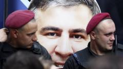 плакат с Михаилом Саакашвили