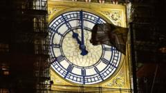 Clockface on Parliament's Queen Elizabeth Tower