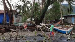 Storm debris in Biliran, Philippines, 26 December 2019. Vermalyn Maloloy-on Navarrete via Reuters