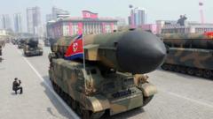 North Korea - Ballistic missile at military parade