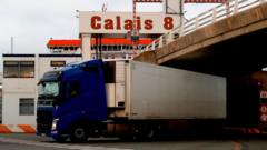 Грузовик в порту Кале