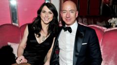 Mackenzie Scott pictured with her ex-husband Jeff Bezos.