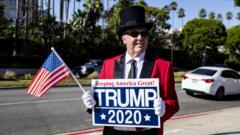 A Donald Trump supporter in a top hat