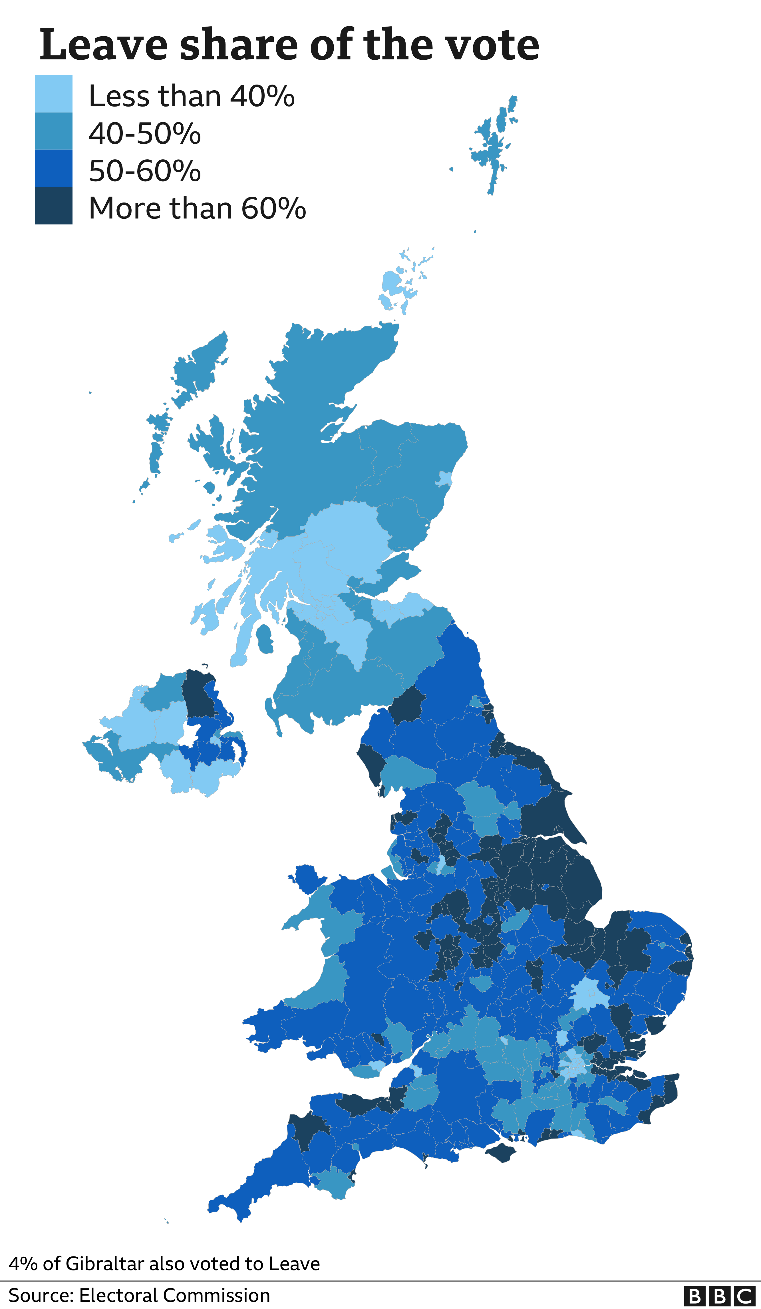 EU Referendum The Result In Maps And Charts BBC News    118838618 Eu Map Leave Nc 