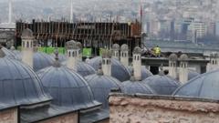Süleymaniye Camii yanındaki inşaat