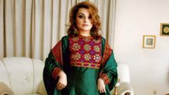 Tweeted photo of Dr Bahar Jalali in her traditional Afghan dress