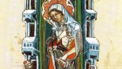 2. Santa Edwiges, em ilustração do século 14, de autor desconhecido, hoje em domínio público