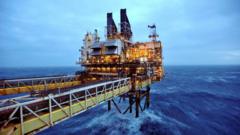 BP oil platform is seen in the North Sea, about 100 miles east of Aberdeen in Scotland