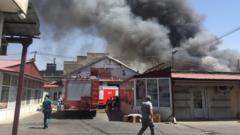 Взрыв на рынке в Ереване