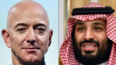 Jeff Bezos and Mohammed bin Salman