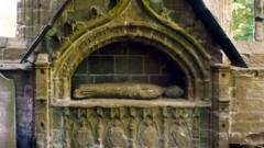 Centuries-old stone carvings discovered at Dunkeld Cathedral - BBC News