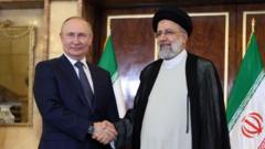 Russian President Vladimir Putin and Iranian President Ibrahim Raisi (July 2022)