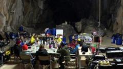 Volunteers taking part in the Deept Time experiment in the Lombrives cave in south-west France