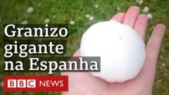 Tempestade de granizo afetou partes da Catalunha e causou a morte de um bebê.