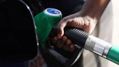 a person pumps petrol