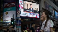 Carrie Lam broadcast for di streets of Hong Kong. 4 Sept 2019
