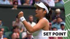 Raducanu seals first set against Zarazua