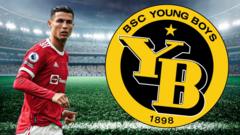 Ronaldo and Young Boys logo.