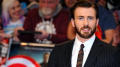 Chris evans at Captain America film premiere
