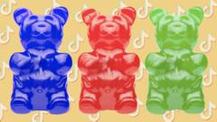 Gummy Bears proti logom Tiktok