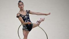 gemma frizelle performing with a hoop