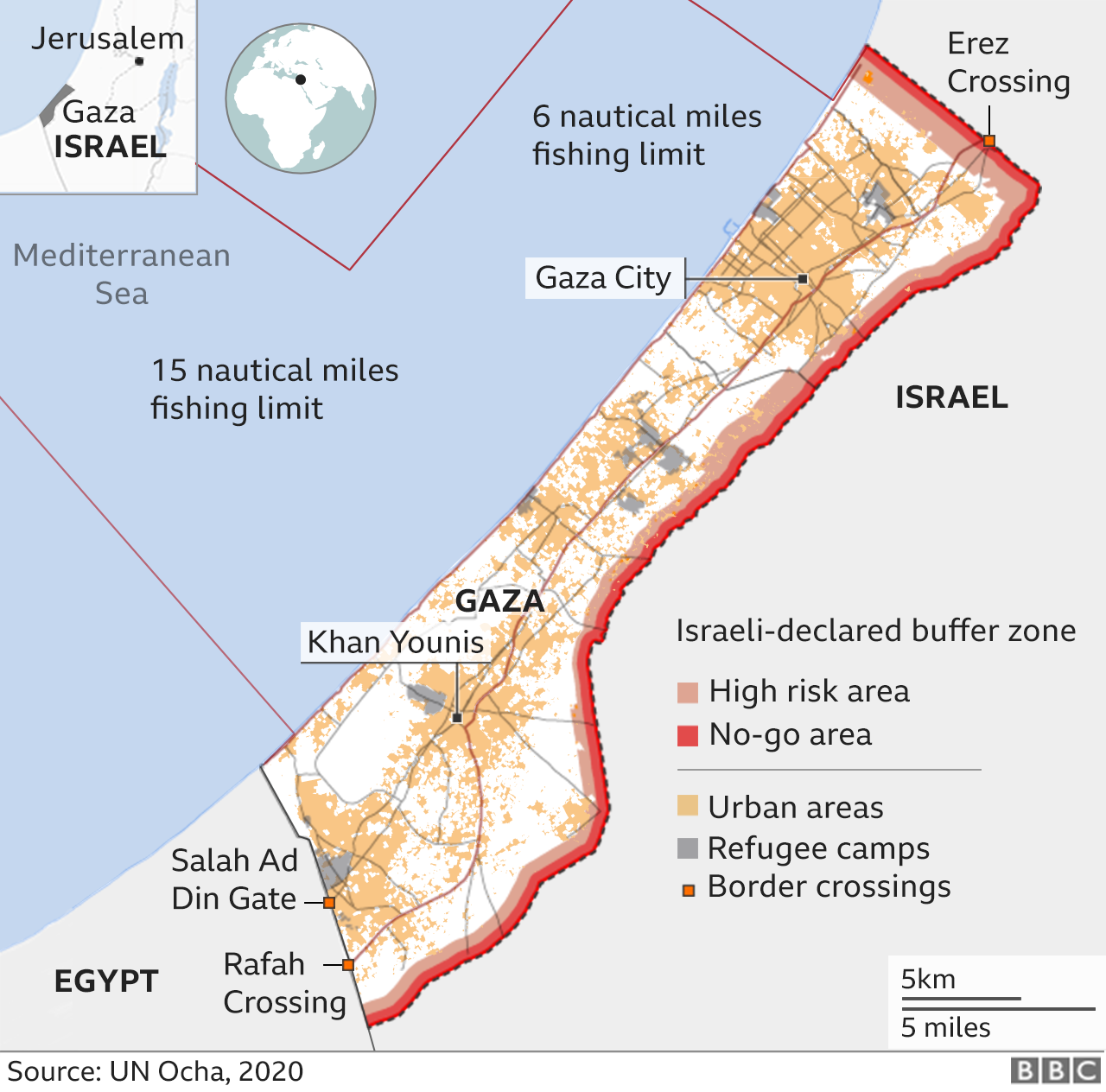 Israel Palestinian Conflict Life In The Gaza Strip BBC News    118559650 Gaza Detail Map X2 640 Nc 