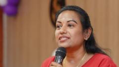 Pushpa talking in a public event