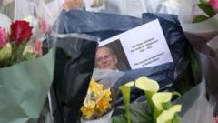 Floral tributes outside Buckingham Palace