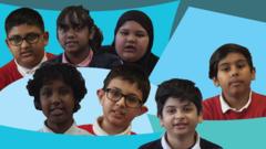 Composite image of kids faces.