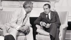 Imagen de Richard Nixon junto a su secretario del Tesoro, John Connally.