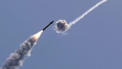 El Domo de Hierro interceptando un misil de Hamás.
