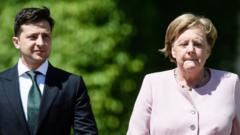 Volodimir Zelenski i Angela Merkel