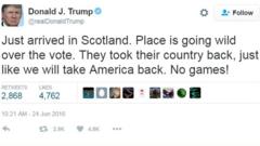 Donald Trump in Scotland: 'Brexit a great thing' - BBC News