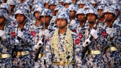 Военный парад в Мьянме
