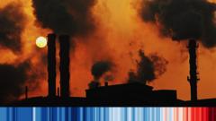 Дымовые трубы против заходящего солнца