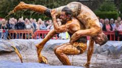 Competitors at the World Gravy Wrestling Championships